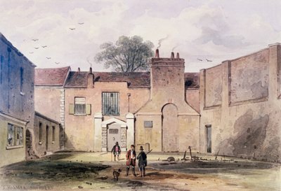 Indgang til Tothill Fields Prison, 1850 af Thomas Hosmer Shepherd