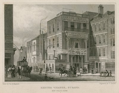 Exeter Change, The Strand, London af Thomas Hosmer Shepherd
