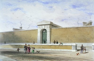 Gateway of Bridewell Prison, Tothill Fields, Westminster, London, c1850. af Thomas Hosmer Shepherd