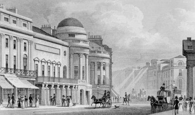 Harmonic Institution, Regent Street, London. 1827 af Thomas Hosmer Shepherd