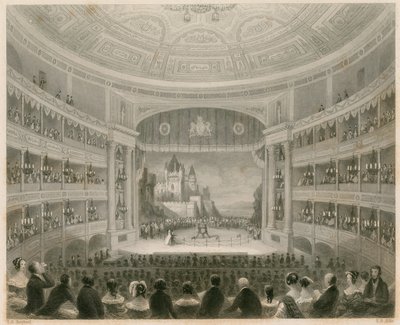 Indvendig udsigt af Drury Lane Theatre, London af Thomas Hosmer Shepherd