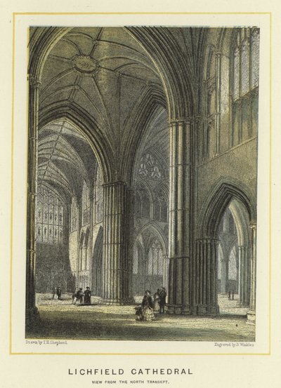 Lichfield Cathedral, udsigt fra det nordlige tværskib af Thomas Hosmer Shepherd