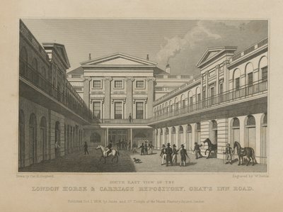 London Horse and Carriage Repository af Thomas Hosmer Shepherd