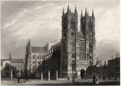 London, udsigt over Abbey of Westminster af Thomas Hosmer Shepherd