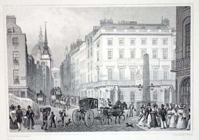 Ludgate Hill, set fra Fleet Street, fra puben "London and it