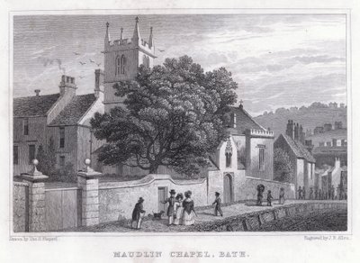 Maudlin Chapel, Bath (gravering) af Thomas Hosmer Shepherd