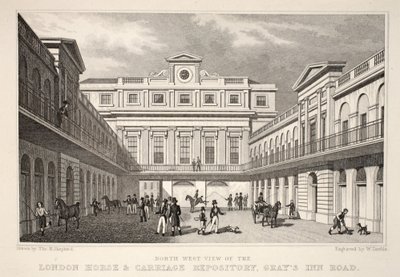 N.V. Udsigt over London Horse and Carriage Repository, Gray