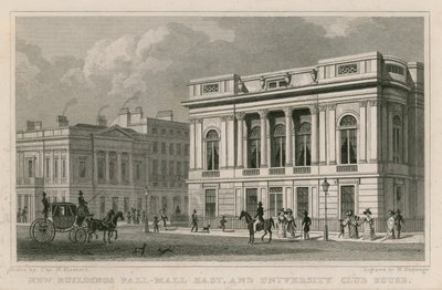 Nye bygninger Pall Mall East og University Club House af Thomas Hosmer Shepherd