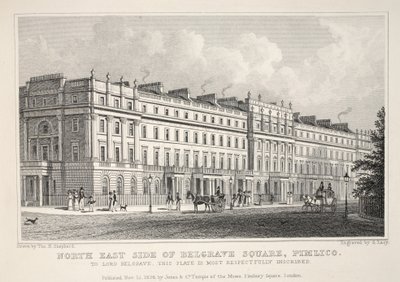 North East Side of Belgrave Square, Pimlico, fra pubben 