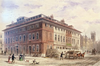 Gammelt hus på New Street Square, South East Front af Thomas Hosmer Shepherd