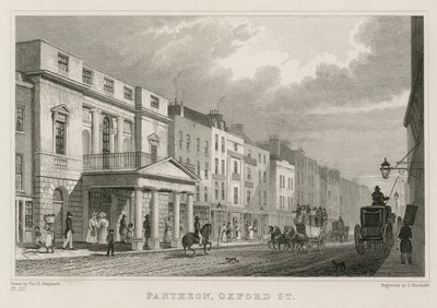 Pantheon, Oxford Street, London af Thomas Hosmer Shepherd