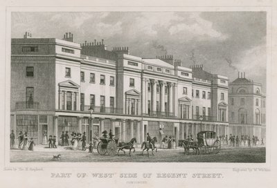 En del af vestsiden af Regent Street, London af Thomas Hosmer Shepherd