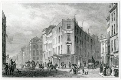 Piccadilly, fra Coventry Street, 1830 af Thomas Hosmer Shepherd