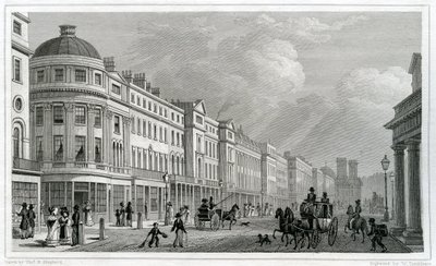 Regent Street, London, fra kvadranten af Thomas Hosmer Shepherd