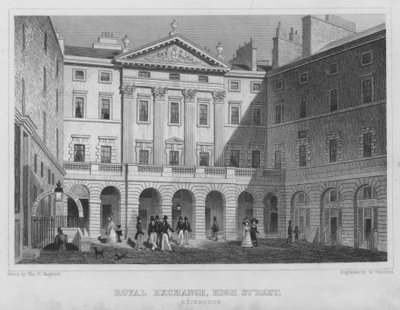 Royal Exchange, High Street, Edinburgh (gravering) af Thomas Hosmer Shepherd