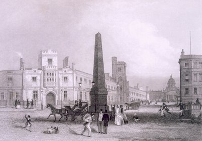 Skole for svagelige blinde og Bethlehem Hospital, c1851-55. af Thomas Hosmer Shepherd