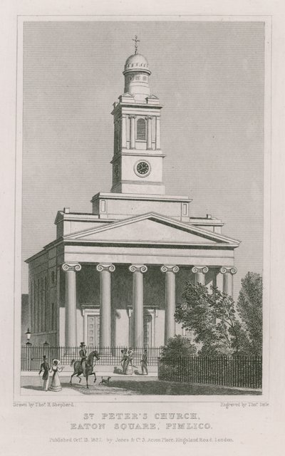 Peterskirken, Eaton Square, Pimlico af Thomas Hosmer Shepherd