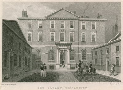 The Albany, Piccadilly, London af Thomas Hosmer Shepherd
