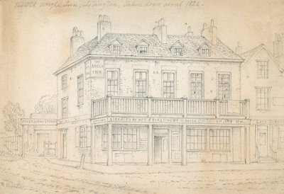 The Angel Inn, Islington (blæk på papir) af Thomas Hosmer Shepherd