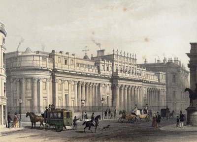 The Bank of England, indgraveret af Louis-Jules Arnout (1814-68), pub. 1854 af E. Gambart und Co. (litografi) af Thomas Hosmer Shepherd