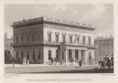 The New Athenaeum, Waterloo Place, London af Thomas Hosmer Shepherd