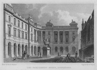 Parlamentshuset, Edinburgh (gravering) af Thomas Hosmer Shepherd