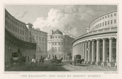Kvadranten og en del af Regent Street, London af Thomas Hosmer Shepherd