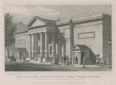 Russell Institution, Great Coram Street, London af Thomas Hosmer Shepherd