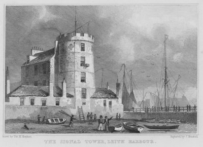 Signaltårnet, Leith Harbor (gravering) af Thomas Hosmer Shepherd