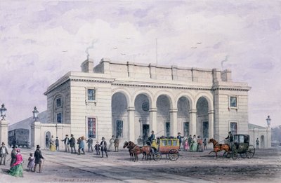 South-Western Railway Station ved Nine Elms Vauxhall, 1856 af Thomas Hosmer Shepherd
