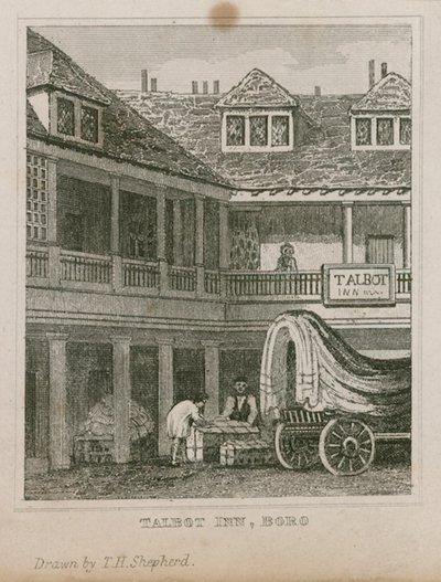 Tabard Inn, Southwark af Thomas Hosmer Shepherd