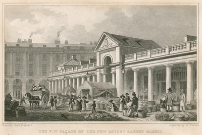 Den nordvestlige facade af det nye Covent Garden Market, London af Thomas Hosmer Shepherd