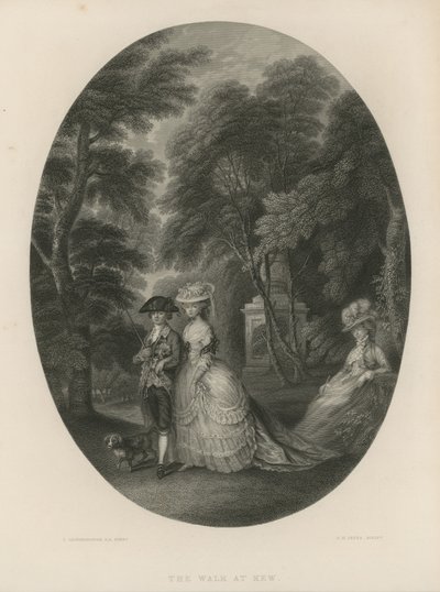 Gåturen i Kew, London af Thomas Hosmer Shepherd
