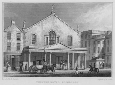 Theatre Royal, Edinburgh (gravering) af Thomas Hosmer Shepherd