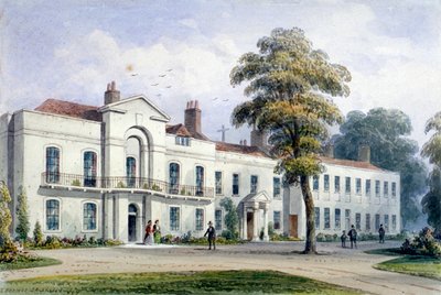 Udsigt over Brompton Lodge, Kensington, London, 1857 af Thomas Hosmer Shepherd