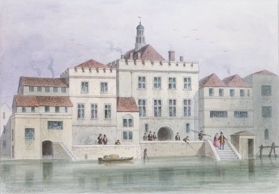 Udsigt over Old Fishmongers Hall, 1650 af Thomas Hosmer Shepherd