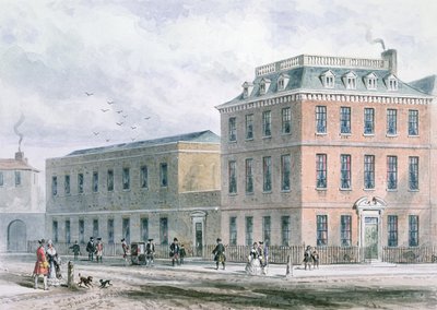 Udsigt over Soho Square og Carlisle House af Thomas Hosmer Shepherd