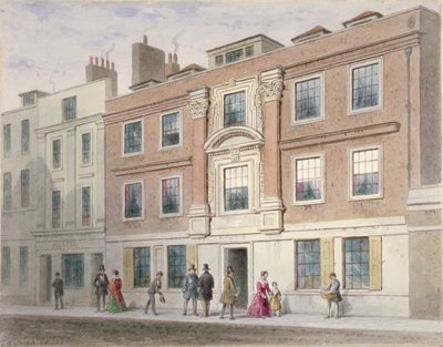 Udsigt over et palæ i Great Winchester Street, City of London, 1841 af Thomas Hosmer Shepherd