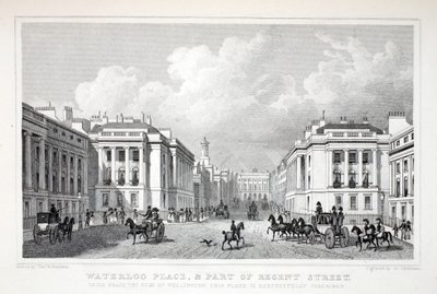 Waterloo Place og en del af Regent Street fra pubben "London and it