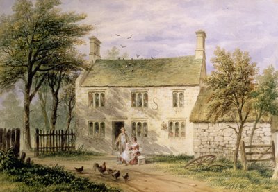 Woolsthorpe, Grantham, fødested for Isaac Newton af Thomas Hosmer Shepherd