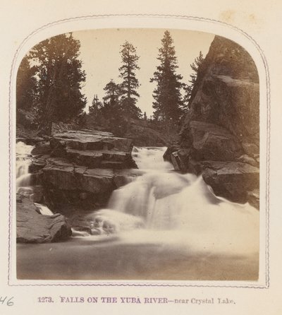 Vandfald i Yuba-floden - nær Crystal Lake af Thomas Houseworth