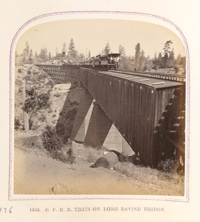 Tog på Long Ravine Bridge af Thomas Houseworth