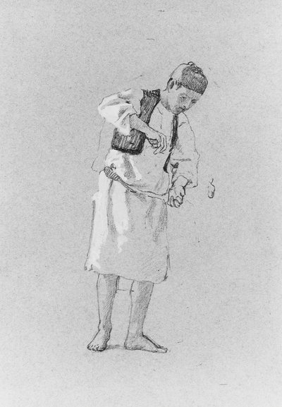 Studie af en mand. af Thomas Hovenden