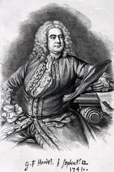 George Frederick Handel, 1749 (mezzotint) af Thomas Hudson
