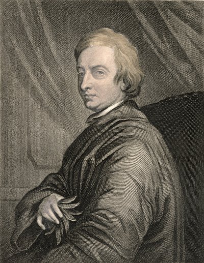 Portræt af John Dryden (1631-1700) indgraveret af Charles Edward Wagstaff (f.1808) pub. af William Mackenzie af Thomas Hudson