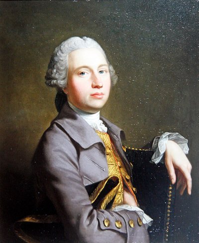 Portræt af en gentleman (olie på lærred) af Thomas Hudson