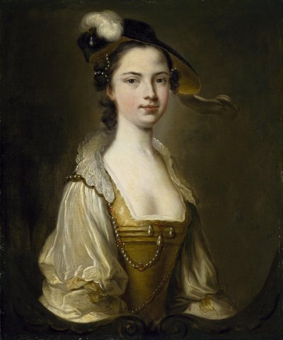 Portræt af en dame af Thomas Hudson