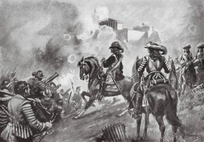 Francesco Morosini bombarderer Parthenon af Thomas Hutchison Peddie