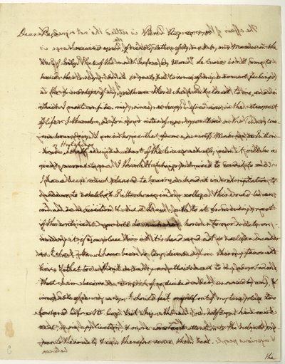 Autografbrev underskrevet som amerikansk minister til Frankrig, til Dr. John Page af Thomas Jefferson