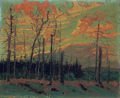 Brændt land ved solnedgang, 1915 af Tom Thomson